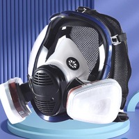 Masque à gaz sphérique à large champ de vision CF01, respirateur réutilisable anti-éclaboussures pour la poussière, le formaldéhyde et les gaz toxiques, directement de l'usine