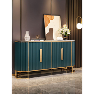 High End Storage White <strong>Buffet</strong> Cabinet Restaurant Golden Leg and Sintered Stone Top <strong>Buffet</strong> <strong>Table</strong> for Living Room Entryway Hallway - Product Image 4