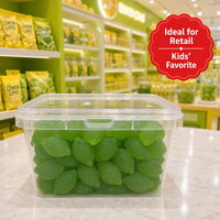 Permen Gummy Bentuk Lemon 3D Grosir, Model Buah Realistis, Rasa Lime Lembut, Permen Pesta Anak-Anak dalam Kemasan Besar