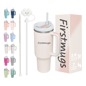Hot-Selling 40oz Adventure Travel Mug New Style Custom Logo Stainless Steel Tumbler with Handle Ceramic Cups - Product Image 1