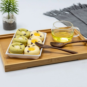 Plateau de service rectangulaire en bambou pour thé, café, collations, cuisine, maison 22x14cm 28x19cm 33x22cm 37x26cm 41x29cm 44x32cm - Product Image 3