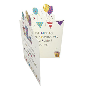 Cartes de félicitations pour la douche de bébé Couleurs <span class=keywords><strong>pastel</strong></span> Détails UV surélevés pour la carte d'emballage des nouveaux parents - Product Image 4
