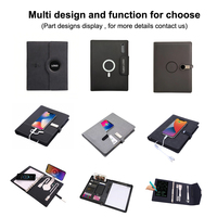 Suministros escolares y de oficina personalizados, bolsa para documentos, maletín, nueva carpeta de archivos, cartera A4 de cuero PU con cremallera, carpetas de 4 anillas, 20 páginas