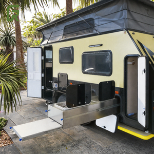 Remolque de tienda de campaña híbrido de lujo para exteriores, techo de Panel Solar eléctrico de doble eje, característica Mini RV de fibra de vidrio de aluminio de alta comodidad - Product Image 2