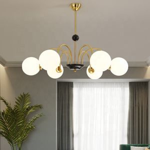 Nordique moderne rond Led luxe cuisine chambre Art Design boule de verre nordique suspension lampe suspendue - Product Image 2