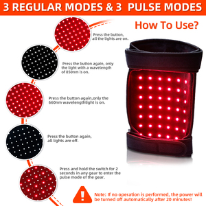 Thérapie par la lumière rouge pour les genoux et les coudes, lumière infrarouge et lumière rouge pour soulager profondément la douleur et la raideur - Product Image 4