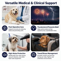 Harnais de compression anti-épreuve pour chien, double mode, léger, respirant, en maille polyester, pour apaiser les chiens sensibles aux bruits (tonnerre, feux d'artifice) et aux voyages