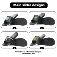 Sandales pour hommes L&J Custom avec logo 3D en relief, dessus en PU marron de qualité supérieure, vente en gros, faible MOQ, pantoufles de luxe, emballage personnalisé
