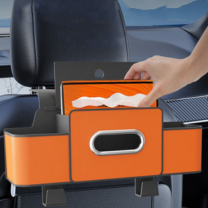 Organisateur de siège latéral de luxe 4-en-1 en TPE TMST RTS Y0065 avec porte-mouchoirs, porte-gobelet et crochets de rangement pour siège arrière - Product Image 3