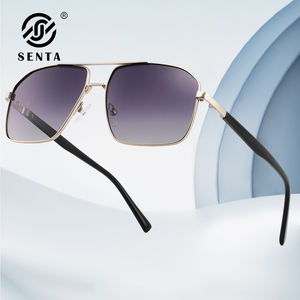 Lunettes de soleil polarisées de marque surdimensionnées tendance, logo personnalisé, lunettes de soleil unisexes funky, monture en PC+métal, verres en plastique, 2022 - Product Image 1