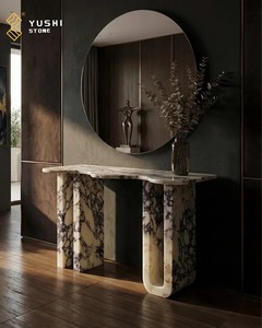YUSHI Modern Design Hot Sales Calacatta Viola Natural Marble Console <strong>Table</strong> for Home Hotel Interior Decoration - Product Image 5