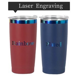 Tazza Termica da Auto in Acciaio Inox 304 a Doppia Parete, 20oz, con Incisione Laser e Placcatura Arcobaleno, per Viaggi e Caffè all'Aperto, con Coperchio - Product Image 5