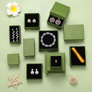 Proveedor de Fábrica, Cajas para Collares y Anillos Verdes, Empaquetado de Joyería, Juego Completo de Cajas para Pequeñas Empresas - Product Image 5