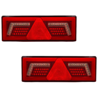 Feux arrière LED ECE E-MARK 12-24V pour remorque, camion, marche arrière, brouillard, clignotant, 6 fonctions, feux de position arrière pour camion, tracteur, excavateur