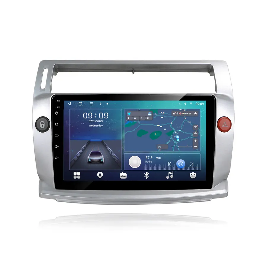 LT LUNTUO 9 ''araba android müzik seti çift Din araba radyo Video 2 Din Bt Wifi Gps Fm Citroen C4 c-triomphe c-quatre için 2004-2009