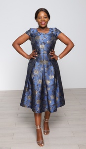 Vestidos de Oficina para Mujer, Estilo Africano, Elegantes, Plisados, Maxi Vestido Dashiki para Damas - Product Image 3