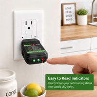 Testeur de prises électriques GFCI 15A 125V, prises homologuées ETL |   Teste 7 conditions de câblage et détecte les défauts