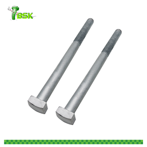 Marteau carré en acier allié à tête plate Boulon en acier au carbone galvanisé Zinc à tête carrée en bois d'entraîneur Vis de retard pour <span class=keywords><strong>meubles</strong></span> - Product Image 4