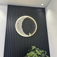 Lukisan Dinding 2025 Seni Mewah Kamar Tidur UV Lukisan Bulan Modern Lanskap Mewah Lukisan Kristal Porselen Lampu LED Lukisan Dekoratif