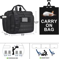 Sacoche tactique pour ordinateur portable résistante à l'eau, sac de voyage messager approuvé par les compagnies aériennes avec sangles MOLLE