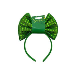 Diademas para el Día <span class=keywords><strong>de</strong></span> San <span class=keywords><strong>Patricio</strong></span>, Diadema con Lazo Grande Dorado y Verde, Diseño <span class=keywords><strong>de</strong></span> Trébol <span class=keywords><strong>de</strong></span> la Suerte, Diademas con Brillo, Adorno para el Cabello con Trébol Irlandés - Product Image 6