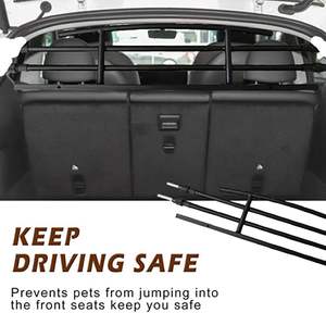 Grille de séparation de coffre arrière en acier réglable pour Tesla Model Y Pet Travel Trailer Interior Accessory avec Dog Guard Pet Owners - Product Image 6