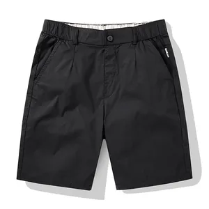 High quality men's half elastic waist shorts wholesale custom cotton spandex fabric non-fading golf shorts men