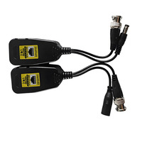 Balun vidéo passif 2-en-1 8MP AHD CVI TVI CVBS pour transmission et réception sur paire torsadée avec connecteurs BNC DC pour caméra coaxiale CCTV