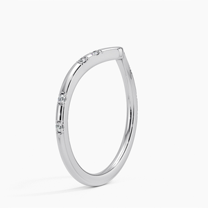 Anillo Elegante de Moissanita Curvada, Plateado en Plata, Joyería Fina de Moda para Mujer, Estilo para Celebración de Aniversario - Product Image 4