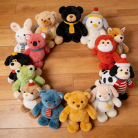 Jouets en peluche personnalisables, animaux en peluche, ours en peluche, lapin, koala, pingouin, renard, singe, chien, vache, jouets en peluche pour enfants