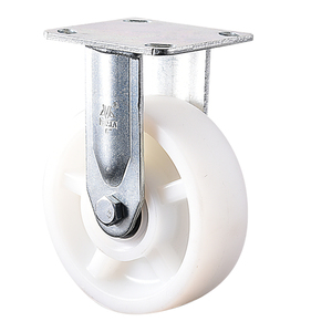 VIMA 4 to 8 Inch PA Industrial White Swivel Plate Castor <b>Trolley</b> Cart Heavy Duty Caster With Dual Ball Bearing 5mm - Product Image 2