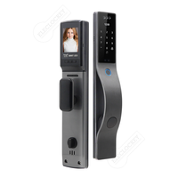 Tuya App Interphone vidéo WiFi intelligent Reconnaissance d'empreintes digitales du visage 3D Serrure de porte intelligente automatique pour la sécurité à domicile