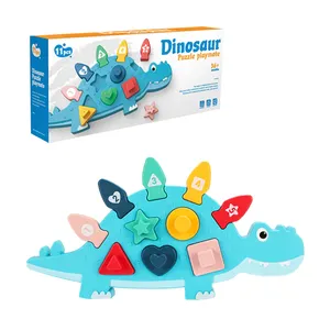 11 adet dinozor Panel grafik eşleştirme oyun sürümü öğrenme kaynakları başak yürümeye başlayan Montessori oyuncaklar Motor oyun