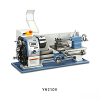Tour miniature multifonctionnel YH210V pour machines industrielles, tour manuel, tour de précision pour le bricolage et l'usinage de métaux