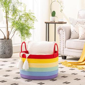 Bolsa de Cuerda de Algodón de Moda, Cesta de Almacenamiento para Mamá, Organizador de Pañales, Bolsa de Mano - Product Image 2