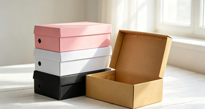Cajas para zapatos con tapa abatible hechas de cartón grueso con troquelado - Product Image 4