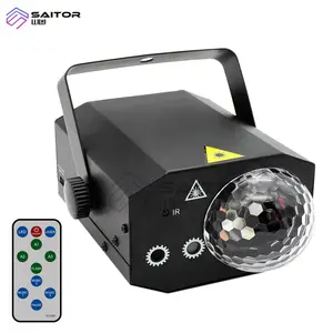 Santu Produk Baru Lampu Laser 16 Dalam 1, Lampu Laser Sihir Bola Efektif dengan Remote Kontrol untuk Panggung Bar Ktv