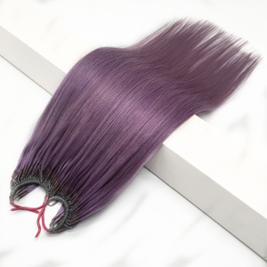 Hot bán colourful chất lượng tốt có thể kéo dài hơn 1-2 năm 100% con người Twin tip phần mở rộng Tóc Tóc Giả Hàn Quốc Trinh Nữ tóc 1 pcs - Product Image 5