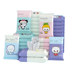 Großhandel Custom Logo Wet Wipes Biologisch abbaubare Reinigungs tücher Baumwolle Hochwertige natürliche Qrganic Wipes für Babys