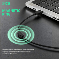 Kabel Printer USB 2.0 AM ke BM 1m 2m Hitam Cetakan Injeksi Transfer Data Kecepatan Tinggi untuk Printer Scanner HP Canon Epson