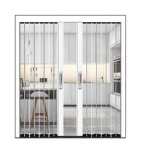 Panel Kristal Aluminium Transparan Tahan Air Lipat, Partisi Tak Terlihat Desain Minimalis Kamar Mandi Dapur Kamar Tidur Garansi 3 Tahun