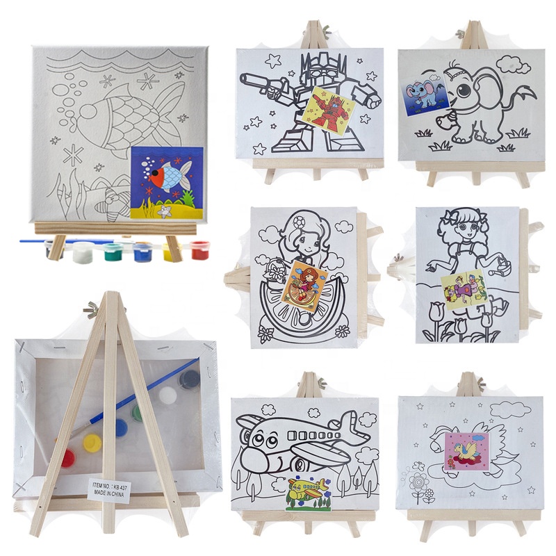 pre sketched canvas for kids painting