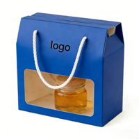 Boîte en carton rigide réutilisable professionnelle avec poignée, impression couleur personnalisée de haute qualité pour l'emballage de mangues, de pomelos, de sago et de desserts