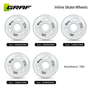 Großhandel <span class=keywords><strong>GRAF</strong></span> Professionelle SHR 78A Langlebige Hochwertige PU <span class=keywords><strong>Inline</strong></span>-Hockey-Skates-Rollen 64-80MM Sport Racing - Product Image 1