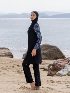 Traje de Baño Musulmán Modesto para Mujer, Cobertura Total, Secado Rápido, Protección UV, Burkini, Venta al Por Mayor - Product Image 4