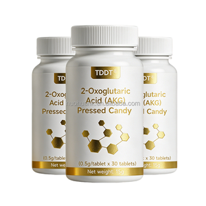 AKG Pressed Candy Tablets 2-Oxoglutaric Acid <b>Herbal</b> <b>Supplement</b> OEM ODM White Bottle 30 Count - Product Image 5