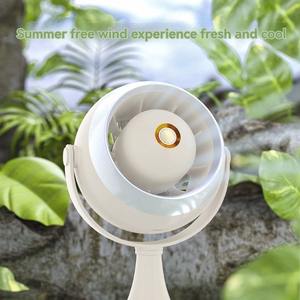 Ventilateur mural électrique sans fil USB pour cuisine, climatiseur de bureau domestique, ventilateur de circulation d'air pour toilettes avec lumière - Product Image 3