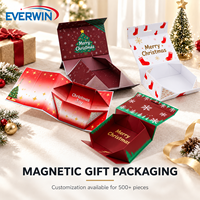 Boîte cadeau magnétique pliable personnalisée avec logo, surface mate écologique de qualité supérieure, pour emballages de bijoux de Noël et événements