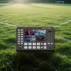 Commutateur de production sur site à 4 canaux et console de réalisation, traitement <span class=keywords><strong>vidéo</strong></span>, écran LCD de 5 pouces, prise en charge du streaming UVC. - Product Image 1