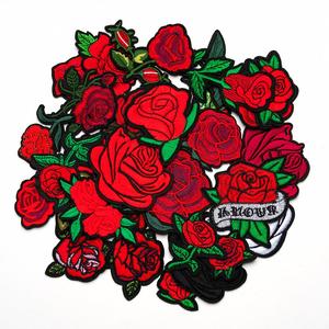 <b>Computer</b> Embroidery Blue pink Red Fairy Rose Flower Embroidery Cloth Patch for Multi-Use Clothing <b>Accessories</b> - Product Image 2